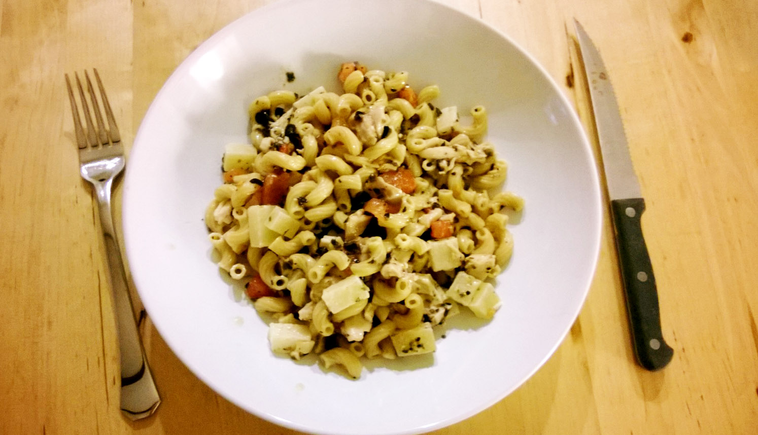 My (leftovers) roasted chicken pasta salad
