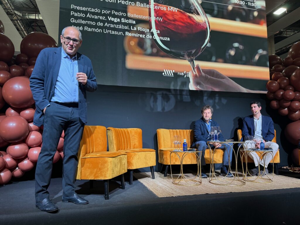 Pedro Ballesteros durante su charla en la Wine Edition de Madrid Fusión
