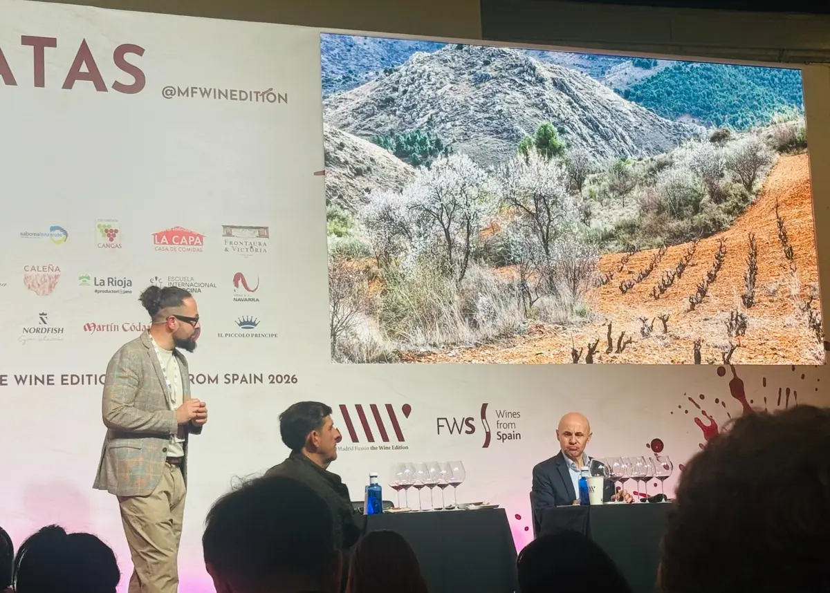 Fernando Mora durante la cata de garnachas de Aragón en Madrid Fusión